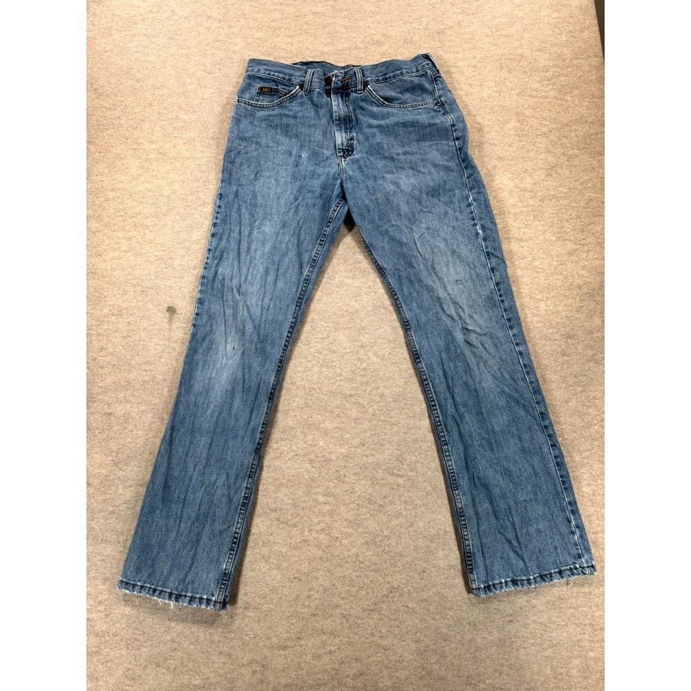 Lee Regular Fit Bootcut Jeans Mens 36x34 Blue Denim Cotton Zip Fly 5 Pockets